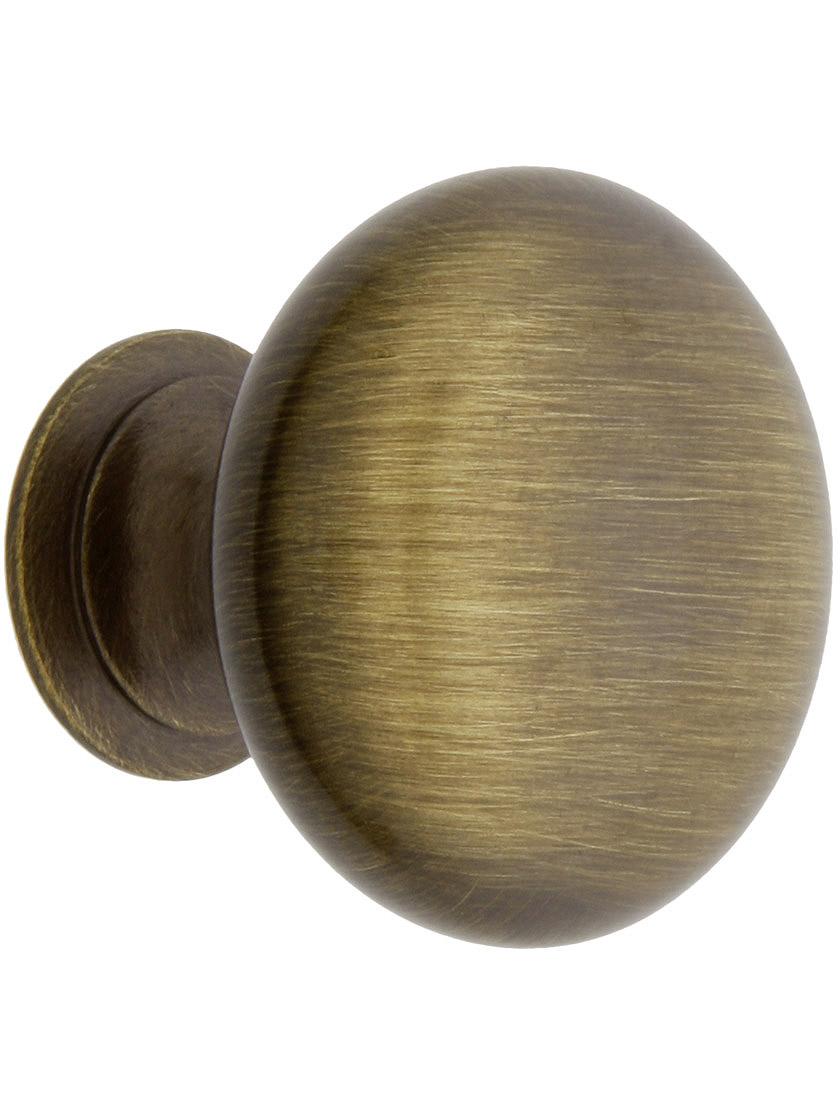 Classic Brass Cabinet Knob - 1 1/4" Diameter - view 3