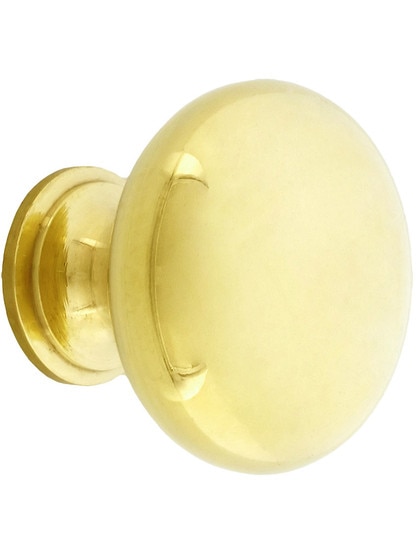 Classic Brass Cabinet Knob - 1 1/4" Diameter - view 4
