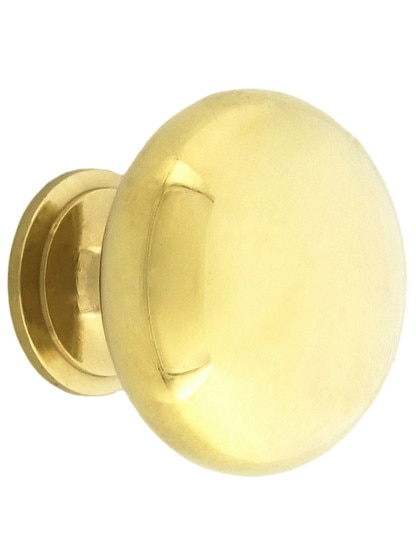 Small Classic Brass Cabinet Knob - 1" Diameter - view 5