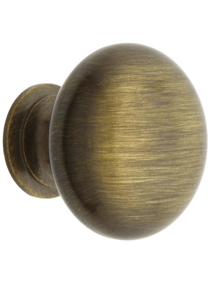 Small Classic Brass Cabinet Knob - 1" Diameter - view 3