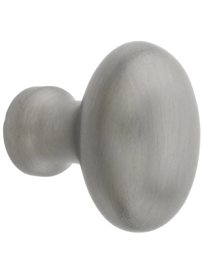 Solid Brass Oval Cabinet Knob - 1 1/4" x 7/8"